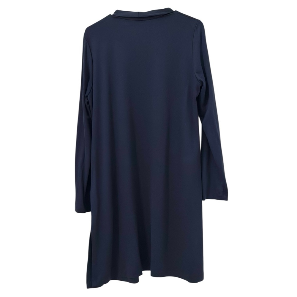 EUC Eileen Fisher Elegant Indigo Long Sleeve Open Cardigan Sweater Size S - Picture 3 of 7
